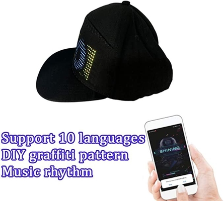 프로그램 가능한 DIY 텍스트 패턴 블루투스는 모자 App 마술 디스플레이 led 모자 제어를 이끌었습니다