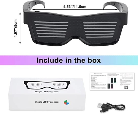 APP는 프로그램 가능한 주도하는 야광 안경 DIY 유일한것을 제어했습니다