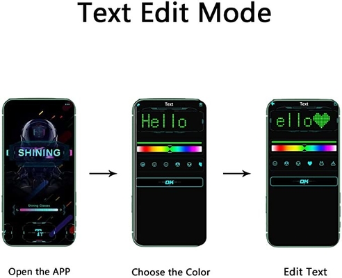 다중 언어 블루투스는 모자 RGB 화려한 편집 텍스트 음악 화상 묘화를 이끌었습니다
