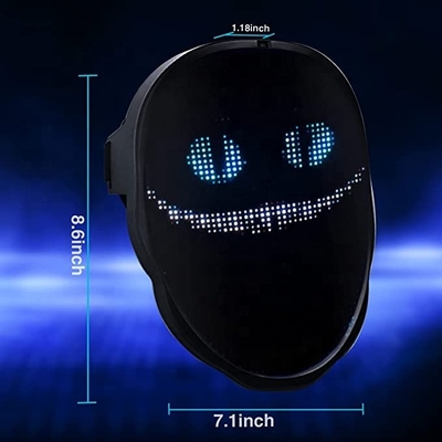 LED 디스플레이 면 마스크 DIY 패턴 텍스트 업로드 사진 APP 제어를 편집하기