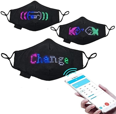 재충전이 가능한 파티 페스티벌 프로그램 가능한 주도하는 면 마스크 블루투스 App 통제된 USB