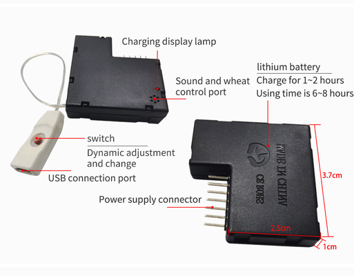 주도하는 얼굴이 4 플레싱 모드를 감춘 USB 재충전이 가능한 목소리는 할로윈을 대접합니다