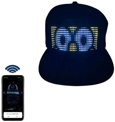 프로그램 가능한 DIY 텍스트 패턴 블루투스는 모자 App 마술 디스플레이 led 모자 제어를 이끌었습니다